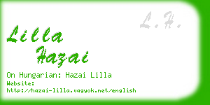 lilla hazai business card